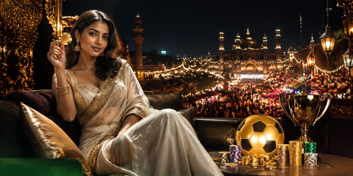 Indian woman placing football bet on mobile app